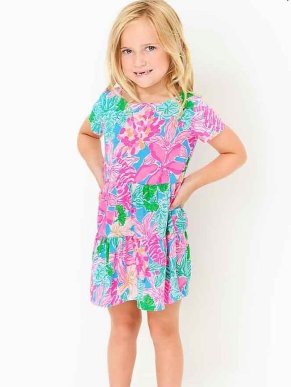 NWT Lilly Pulitzer Mini Geanna Swing Dress Girl’s XL 12-14 Tigers Lair